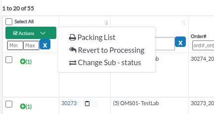Bulk Actions