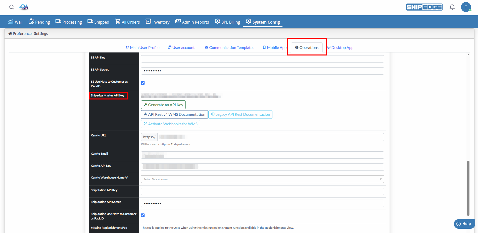 REST API v4 (WMS)
