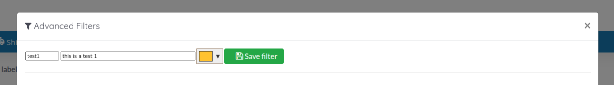 Saving Filters