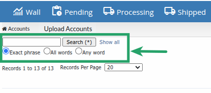 Search Accounts