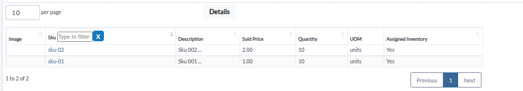 Viewing Order SKUs